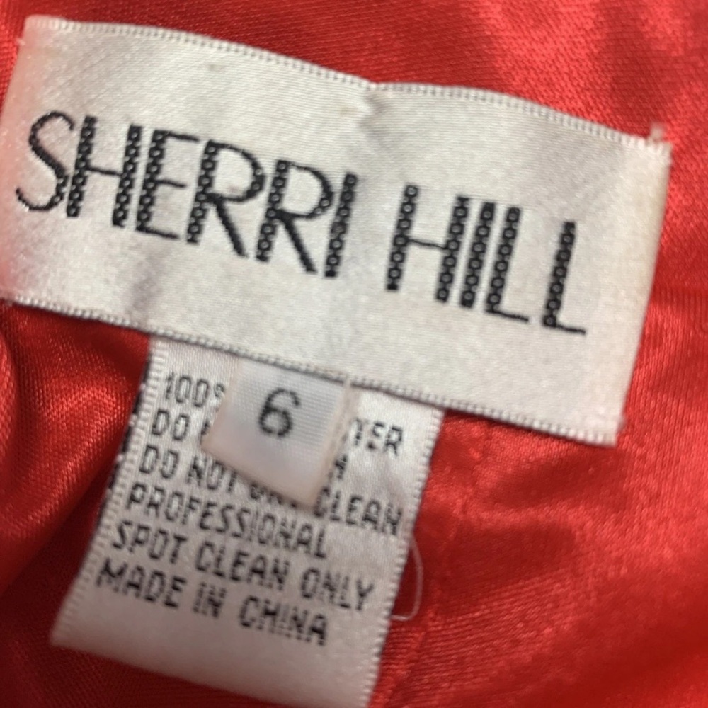 Sherri Hill Red Two-Piece 
Beaded Prom Gown-Size 6 - Picture 5 of 15